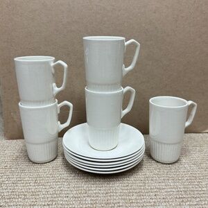 Adams England Irish Coffee Cups & Saucers By William Adams and Sons Ironstone